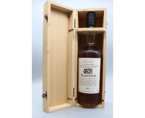 Bladnoch Aged 10 Years lowland single malt Scotch whisky, 43% / 70cl, with original wooden boxShipping £33.00 plus vat (UK On