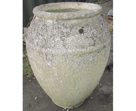 Weathered composite circular tapering planter, W57cm D57cm H78cmPOA  https://www.bradleys.ltd/quotation-request-form