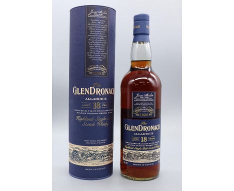 Glendronach Aged 18 Years Allardice Highland single malt Scotch whisky, 46% / 70cl, with cardboard tubeShipping £33.00 plus v