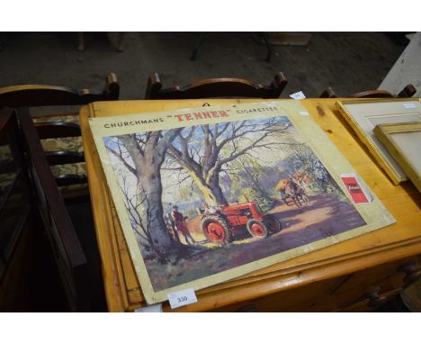 Card advertising print, Churchmans Tenner Cigarettes