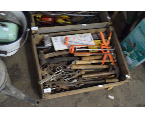 Large box of various assorted tools