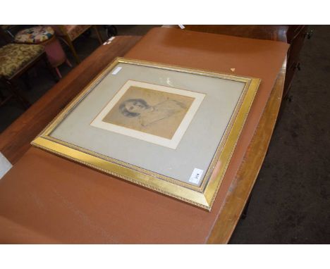 Head and shoulders portrait of a 19th Century lady, unsigned, gilt framed