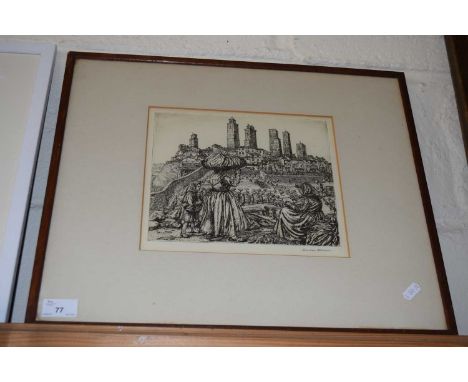 Print by Daniel Brown of a Medieval scene