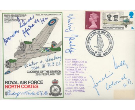 Luftwaffe Rossbach WW2 multiple signed cover 3 SC 34 BEAUFIGHTER signed by Mjr Werner Schroer, Victor von Lossberg, Mjr Diete