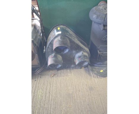 An ex railway electric signal light
