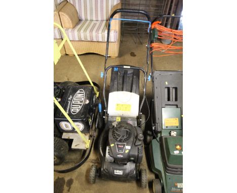 A Mac Allister MLMP450HP40 rotary garden lawn mower with Briggs & Stratton 450E series engine