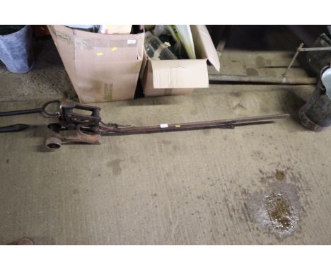 A vintage trolley jack