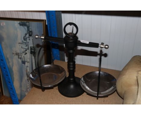 A set of balance scales