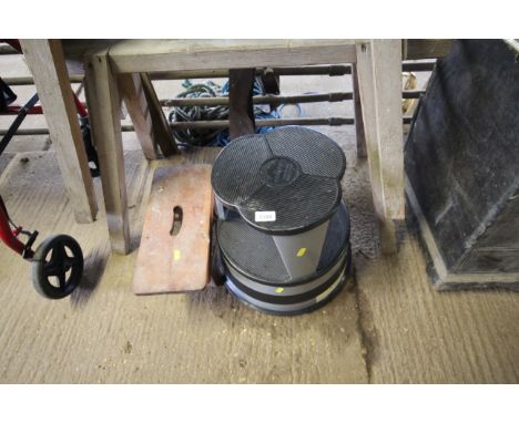 A Cramer Kick-step and a small wooden stool 