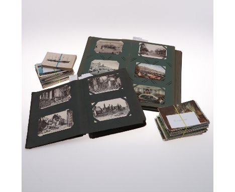 A large album with Great Britain postcards including many of Cornwall, including Fowey (including Monument Quay), Polperro, L