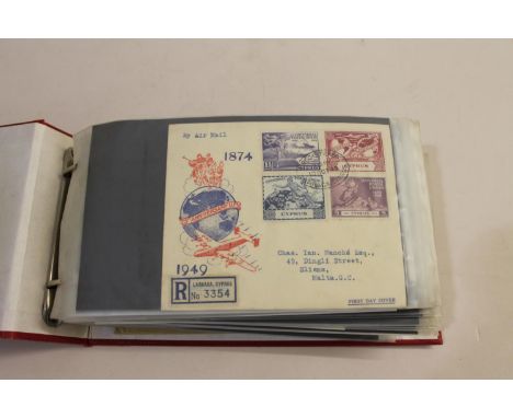 Various albums of first day covers, including Cyprus, Turkey, Papua New Guinea, Pitcairn Islands, Fiji, Kiribati, Gibraltar (