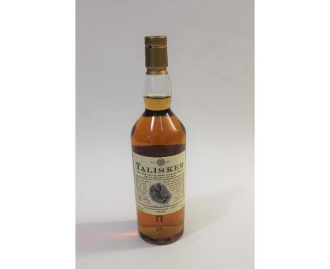 A 70cl bottle of 'Talisker Single Malt Whisky', from the Isle of Skye and Aged 10 Years. 45.8% volume.  *CR:  Good.  *BP 22.5