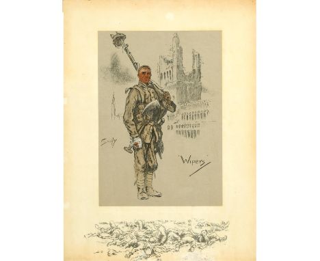 Colour reproduction, finished by hand, laid down onto support sheet, with blindstamp and printed remarque, not signed in penc