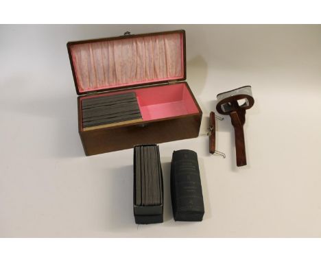 A collection of stereo cards including a box marked Studies through the Stereoscope, Excelsior Tours, with cards from Norway,