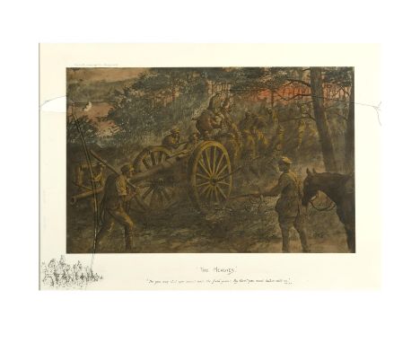 Colour reproduction, finished by hand, laid down onto support sheet, with printed remarque, not signed in pencil, published b
