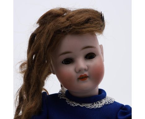 The doll with brown eyes and open mouth and composition body and limbs. Impressed marks 'G &amp; S, 6. 22.5cms high.  *CR:  S