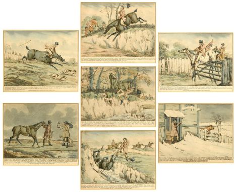 Seven, etchings with hand colouring, reprints, originally published by S. and J. Fuller, 1817 Each 19 x 26cm approx (7).  *CR