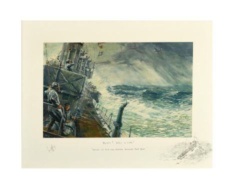 Colour reproduction, laid down onto support sheet, with blindstamp and printed remarque, signed in pencil 32 x 49.5cm.  *CR: 