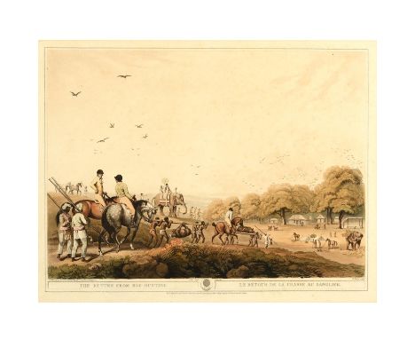 Five, aquatints with hand colouring, by H. Merke, reprints, originally published by E. Orme, 1805 Each 31.5 x 43.5cm. (5).  *