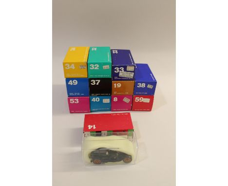 12 boxed model cars including 53 1923 Renault, 59 Fiat Tipo, 49 Super Fiat, 40 Rolls Royce Phantom, 37 1927 Bugatti etc. Also