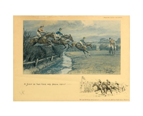Colour reproduction, laid down onto support sheet with blindstamp and printed remarque, signed in pencil, published by Messrs
