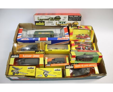 12 boxed models including Berliet T12, 206 Canon Obusier, 205 Canon De 105, 245 Kaiser Jeep, 241 Half Track etc. (12).  *CR: 
