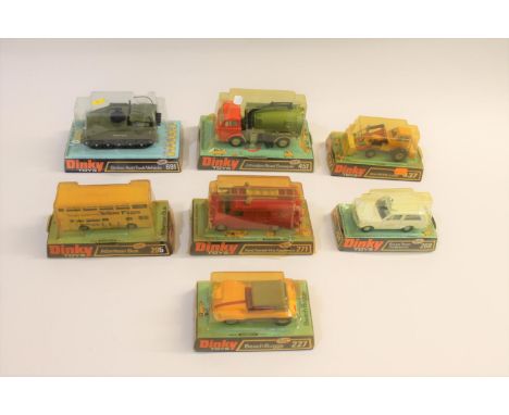 Various bubble wrapped models including 451 Johnston Road Sweeper, 437 Muir Hill Loader, 227 Beach Buggy, 295 Atlantean Bus, 