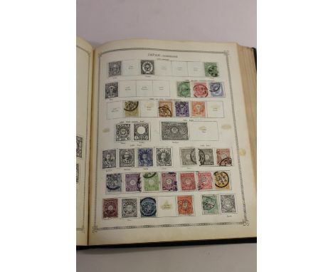 Two partially filled large Ideal stamp albums with varied World content, including Australian Commonwealth, Canada, Ceylon, A