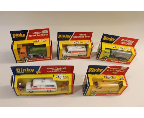 Various boxed models including 432 Foden Tipping Lorry, 269 Ford Transit Police Unit, 124 Rolls Royce, 123 Princess Saloon, 4