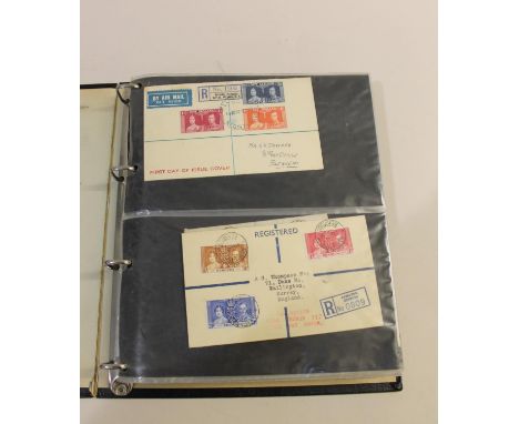 8 albums including an album of early George VI First Day Covers and other covers from the British Commonwealth (South Africa,