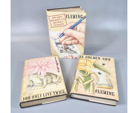 Fleming, Ian, three James Bond books, 'On Her Majesty's Secret Service', 'The Man With the Golden Gun' and 'You Only Live Twi