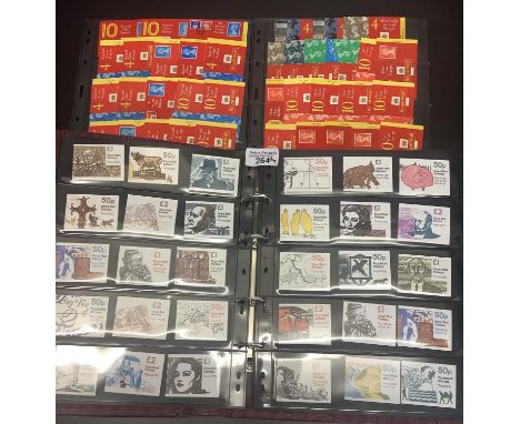 Great Britain collection of stamps booklets in Lighthouse album with folded booklets, various to £2 and a few Christmas bookl