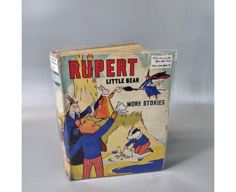 Tourtel, Mary, Sampson, Low, Marston &amp; Co. Ltd.  'Rupert Little Bear More Stories' 1939, hardback with plastic dust jacke