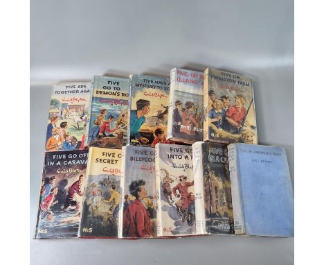 Blyton, Enid, a collection of eleven First Edition hardback books, ten with dust jackets, to include: 'Five go off in a carav