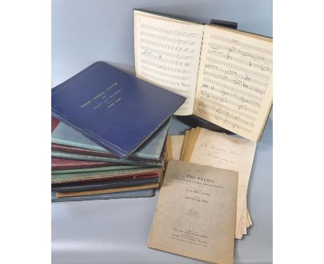 Large collection of ephemera and hand written musical scores by and relating to the prominent local Welsh composer, choirmast