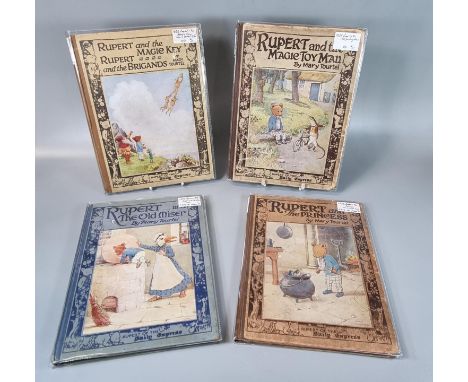 Tourtel, Mary, collection of four 'Rupert of the Daily Express' books to include: 'Rupert and the Old Miser' 1925, 'Rupert an