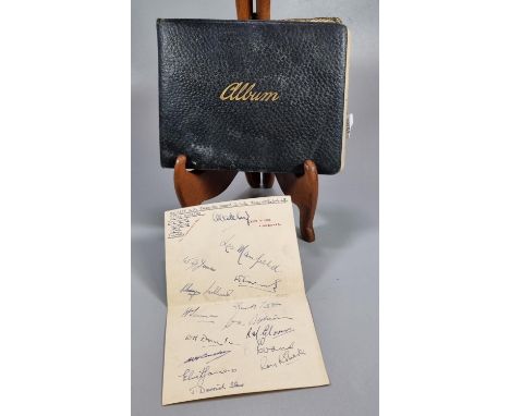 An interesting autograph album appearing to date from the 1940s wartime period and earlier, to include: signatures of the art