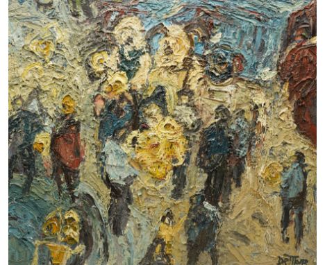 Barry De More (Yorkshire 1948-2023): 'Safe Secure and Humane', oil and impasto on canvas signed, titled and dated 2006 verso 