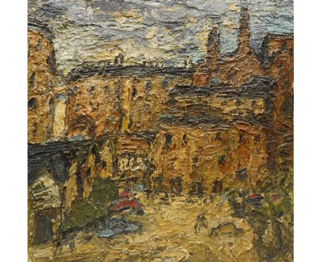 Barry De More (Yorkshire 1948-2023): 'Dean Clough 2' Halifax, oil and impasto on board signed, titled and dated 2012 verso 61