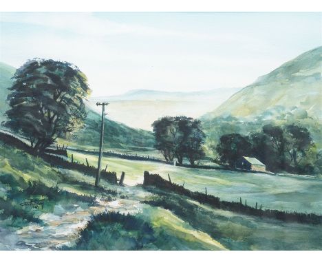 Ashley Jackson (Yorkshire 1940-): 'Over Hawarth Moor', watercolour signed, titled on accompanying certificate of authenticity