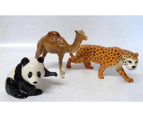 Beswick leopard, camel and a panda bear. No conditions reports for this sale.