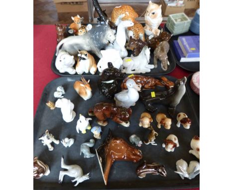 Large collection of USSR porcelain model animals, also others by Sylvac, Maruri etc. No conditions reports for this sale.