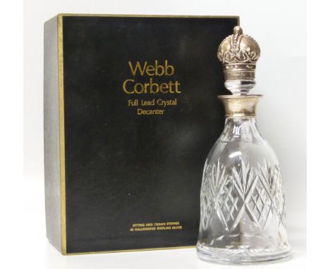 Webb Corbett Silver Topped decanter with box No conditions reports for this sale.
