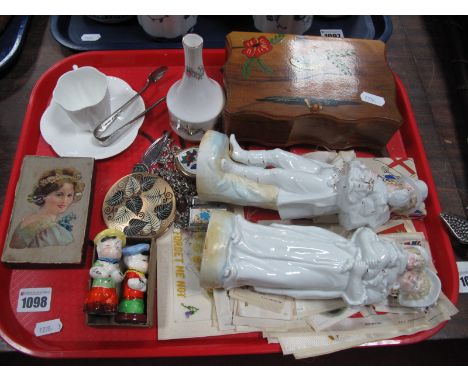 Cigarette Silks, including BDV Footballers, Muratti Flags, BDV ceramic art. Popeye condiments, Shelly cup and saucer, pair co