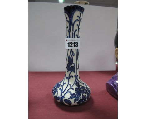 A Moorcroft Pottery Vase, decorated with the (Trial) "Viola" pattern, shape 99/8, dated 13.7.18, impressed and painted marks,