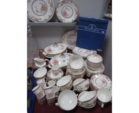 A Large Royal Doulton "Canton" Pattern Dinner, Tea and Coffee Service, H 5052, of over ninety pieces.