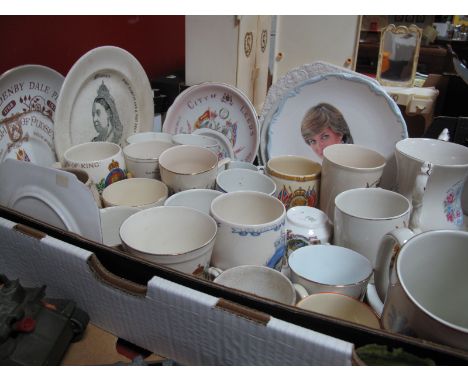 Late Victorian and Later Royal Commemorative Ceramics - 1887 Jubilee Denby Dale pie plate, City of Leeds and Pudsey plates, b