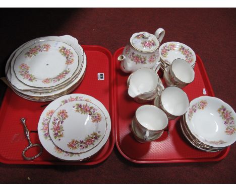Colclough Floral Teaware, of approximately thirty-six pieces, including teapot.