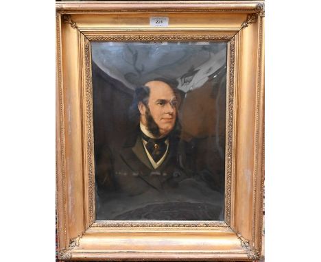 19th century English school - Portrait of a gentleman, oil on canvas, 39 x 28 cm