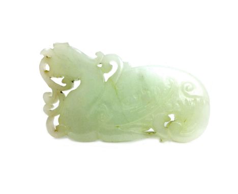 CHINESE JADE CARVING OF A PHOENIX, 9cm long